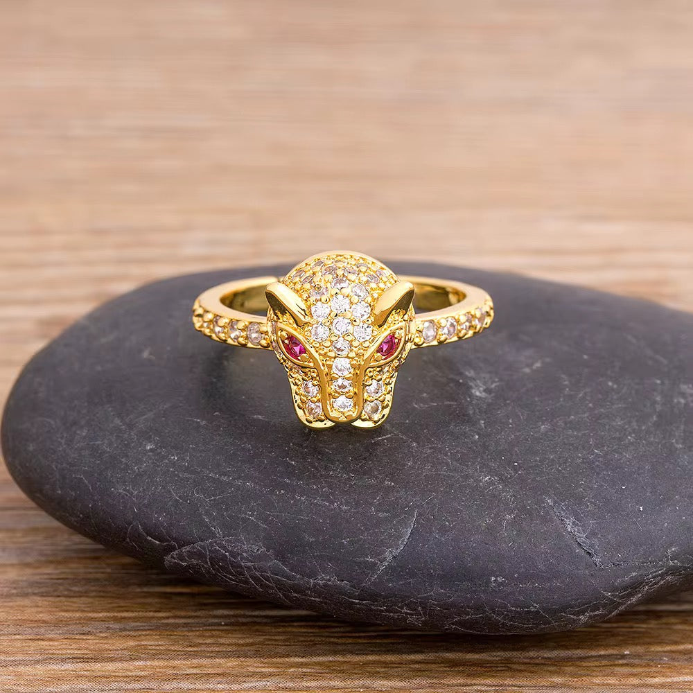 Millionaire Dollhouse “Fierce in Pink” Leopard Ring